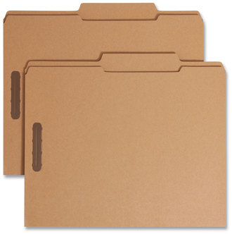 Smead™ Top Tab Fastener Folders Guide-Height 2/5-Cut Tabs, 0.75" Expansion, 2 Fasteners, Letter Size, 11-pt Kraft, 50/Box