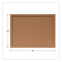 A Picture of product UNV-43602 Universal® Cork Board with Oak Style Frame 24 x 18, Tan Surface