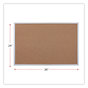 A Picture of product UNV-43613 Universal® Cork Bulletin Board 36 x 24, Tan Surface, Aluminum Frame