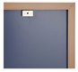 A Picture of product UNV-43618 Universal® Deluxe Melamine Dry Erase Board 48 x 36, White Surface, Oak Fiberboard Frame
