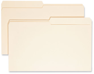 Smead™ Manila File Folders 1/2-Cut Tabs: Assorted, Legal Size, 0.75" Expansion, 100/Box