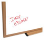 A Picture of product UNV-43618 Universal® Deluxe Melamine Dry Erase Board 48 x 36, White Surface, Oak Fiberboard Frame