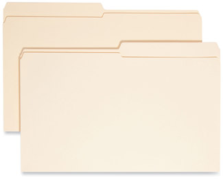 Smead™ Reinforced Tab Manila File Folder Folders, 1/2-Cut Tabs: Assorted, Legal Size, 0.75" Expansion, 11-pt 100/Box