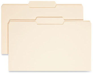 Smead™ Manila File Folders 1/3-Cut Tabs: Center Position, Legal Size, 0.75" Expansion, 100/Box