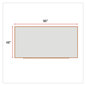 A Picture of product UNV-43620 Universal® Deluxe Melamine Dry Erase Board 96 x 48, White Surface, Oak Fiberboard Frame
