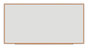 A Picture of product UNV-43620 Universal® Deluxe Melamine Dry Erase Board 96 x 48, White Surface, Oak Fiberboard Frame