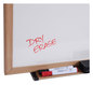 A Picture of product UNV-43621 Universal® Deluxe Melamine Dry Erase Board 72 x 48, White Surface, Oak Fiberboard Frame