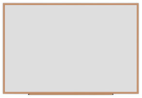Universal® Deluxe Melamine Dry Erase Board 72 x 48, White Surface, Oak Fiberboard Frame