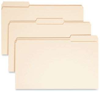 Smead™ Reinforced Tab Manila File Folder Folders, 1/3-Cut Tabs: Assorted, Legal Size, 0.75" Expansion, 11-pt 100/Box