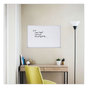 A Picture of product UNV-43623 Universal® Melamine Dry Erase Board with Aluminum Frame 36 x 24, White Surface, Anodized