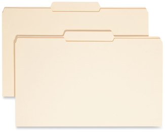 Smead™ Reinforced Tab Manila File Folder Folders, 1/3-Cut Tabs: Center Position, Legal Size, 0.75" Expansion, 11-pt 100/Box