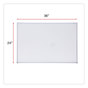 A Picture of product UNV-43623 Universal® Melamine Dry Erase Board with Aluminum Frame 36 x 24, White Surface, Anodized