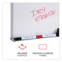 A Picture of product UNV-43623 Universal® Melamine Dry Erase Board with Aluminum Frame 36 x 24, White Surface, Anodized