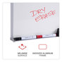 A Picture of product UNV-43624 Universal® Melamine Dry Erase Board with Aluminum Frame 48 x 36, White Surface, Anodized