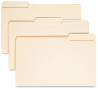 Smead™ Top Tab File Folders with Antimicrobial Product Protection 1/3-Cut Tabs: Assorted, Legal, 0.75" Expansion, Manila, 100/Box
