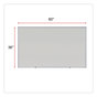 A Picture of product UNV-43625 Universal® Deluxe Melamine Dry Erase Board 60 x 36, White Surface, Silver Anodized Aluminum Frame