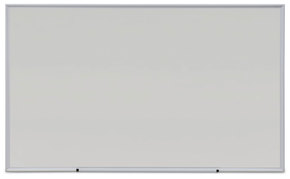 Universal® Deluxe Melamine Dry Erase Board 60 x 36, White Surface, Silver Anodized Aluminum Frame
