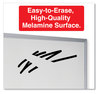 A Picture of product UNV-43626 Universal® Deluxe Melamine Dry Erase Board 72 x 48, White Surface, Silver Anodized Aluminum Frame