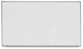 Universal® Deluxe Melamine Dry Erase Board 72 x 48, White Surface, Silver Anodized Aluminum Frame