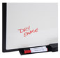 A Picture of product UNV-43628 Universal® Design Series Deluxe Dry Erase Board 36 x 24, White Surface, Black Anodized Aluminum Frame