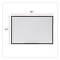 A Picture of product UNV-43628 Universal® Design Series Deluxe Dry Erase Board 36 x 24, White Surface, Black Anodized Aluminum Frame