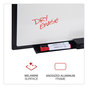 A Picture of product UNV-43628 Universal® Design Series Deluxe Dry Erase Board 36 x 24, White Surface, Black Anodized Aluminum Frame