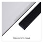 A Picture of product UNV-43628 Universal® Design Series Deluxe Dry Erase Board 36 x 24, White Surface, Black Anodized Aluminum Frame