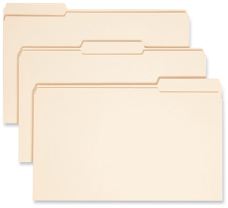 Smead™ Expandable Heavyweight File Folders 1/3-Cut Tabs: Assorted, Legal Size, 1.5" Expansion, Manila, 50/Box