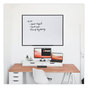 A Picture of product UNV-43629 Universal® Design Series Deluxe Dry Erase Board 48 x 36, White Surface, Black Anodized Aluminum Frame