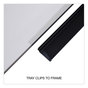 A Picture of product UNV-43629 Universal® Design Series Deluxe Dry Erase Board 48 x 36, White Surface, Black Anodized Aluminum Frame