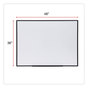 A Picture of product UNV-43629 Universal® Design Series Deluxe Dry Erase Board 48 x 36, White Surface, Black Anodized Aluminum Frame
