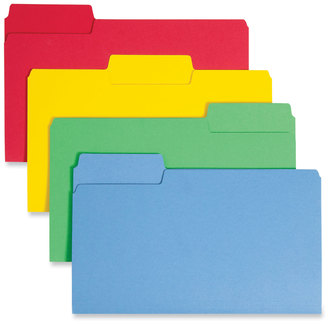 Smead™ SuperTab® Colored File Folders 1/3-Cut Tabs: Assorted, Legal Size, 0.75" Expansion, 14-pt Stock, Colors, 50/Box