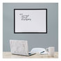 A Picture of product UNV-43630 Universal® Design Series Deluxe Dry Erase Board 24 x 18, White Surface, Black Anodized Aluminum Frame