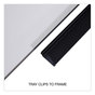 A Picture of product UNV-43630 Universal® Design Series Deluxe Dry Erase Board 24 x 18, White Surface, Black Anodized Aluminum Frame