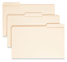 A Picture of product SMD-15434 Smead™ Reinforced Tab Manila File Folder Folders, 1/3-Cut Tabs: Assorted, Legal Size, 0.75" Expansion, 14-pt 100/Box