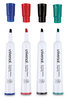 A Picture of product UNV-43650 Universal™ Dry Erase Marker Broad Chisel Tip, Assorted Colors, 4/Set