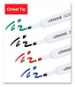 A Picture of product UNV-43650 Universal™ Dry Erase Marker Broad Chisel Tip, Assorted Colors, 4/Set