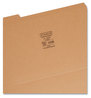 A Picture of product SMD-15734 Smead™ Heavyweight Kraft File Folder 1/3-Cut Tabs: Assorted, Legal Size, 0.75" Expansion, 11-pt Brown, 100/Box