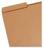 A Picture of product SMD-15734 Smead™ Heavyweight Kraft File Folder 1/3-Cut Tabs: Assorted, Legal Size, 0.75" Expansion, 11-pt Brown, 100/Box