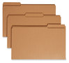 A Picture of product SMD-15734 Smead™ Heavyweight Kraft File Folder 1/3-Cut Tabs: Assorted, Legal Size, 0.75" Expansion, 11-pt Brown, 100/Box