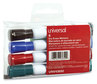 A Picture of product UNV-43650 Universal™ Dry Erase Marker Broad Chisel Tip, Assorted Colors, 4/Set