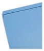 A Picture of product SMD-17010 Smead™ Reinforced Top Tab Colored File Folders Straight Tabs, Legal Size, 0.75" Expansion, Blue, 100/Box