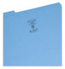 A Picture of product SMD-17034 Smead™ Reinforced Top Tab Colored File Folders 1/3-Cut Tabs: Assorted, Legal Size, 0.75" Expansion, Blue, 100/Box