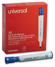 A Picture of product UNV-43653 Universal™ Dry Erase Marker Broad Chisel Tip, Blue, Dozen