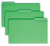 A Picture of product SMD-17143 Smead™ Colored File Folders 1/3-Cut Tabs: Assorted, Legal Size, 0.75" Expansion, Green, 100/Box