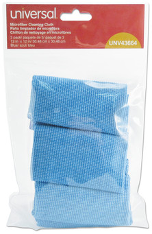 Universal® Microfiber Cleaning Cloth 12 x Blue, 3/Pack