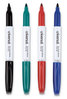 A Picture of product UNV-43670 Universal™ Pen Style Dry Erase Marker Fine Bullet Tip, Assorted Colors, 4/Set