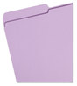 A Picture of product SMD-17434 Smead™ Reinforced Top Tab Colored File Folders 1/3-Cut Tabs: Assorted, Legal Size, 0.75" Expansion, Lavender, 100/Box