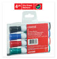 A Picture of product UNV-43680 Universal™ Dry Erase Marker Medium Bullet Tip, Assorted Colors, 4/Set