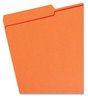 A Picture of product SMD-17534 Smead™ Reinforced Top Tab Colored File Folders 1/3-Cut Tabs: Assorted, Legal Size, 0.75" Expansion, Orange, 100/Box